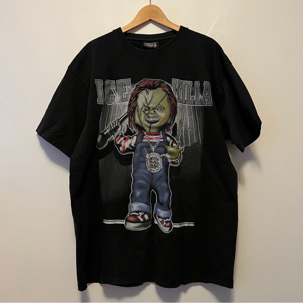 Vintage Ice Killa Southpole Hip Hop T-shirt Size XL 90s Chucky Bling